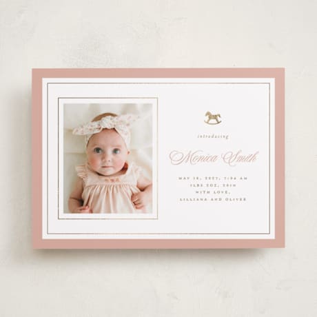Foil-Pressed Birth Announcements