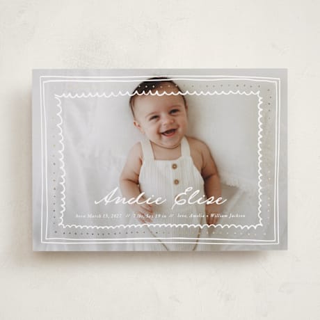 Foil-Pressed Birth Announcements