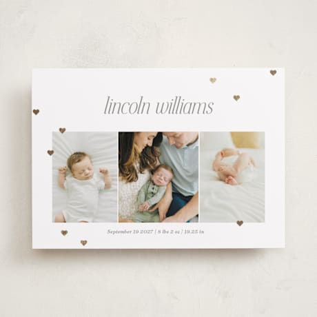 Foil-Pressed Birth Announcements