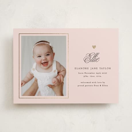 Foil-Pressed Birth Announcements
