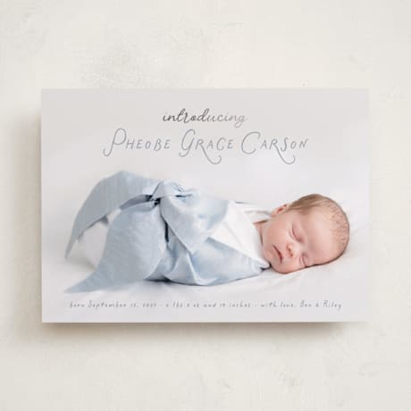 Foil-Pressed Birth Announcements