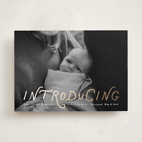 Foil-Pressed Birth Announcements