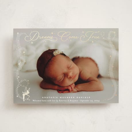 Foil-Pressed Birth Announcements