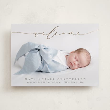 Foil-Pressed Birth Announcements
