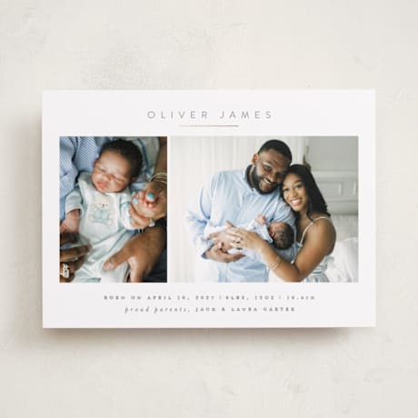 Foil-Pressed Birth Announcements
