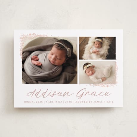 Foil-Pressed Birth Announcements