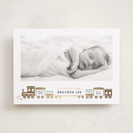 Foil-Pressed Birth Announcements