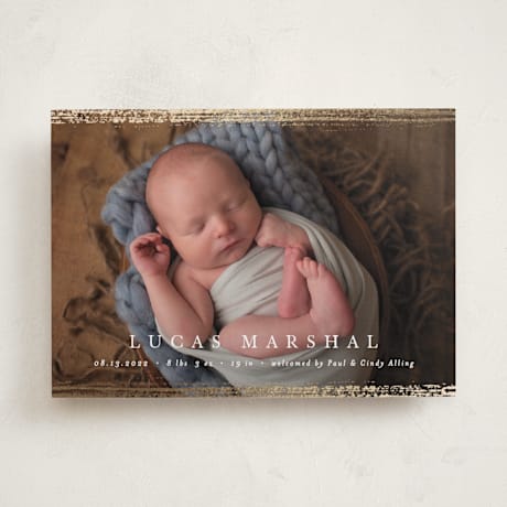 Foil-Pressed Birth Announcements