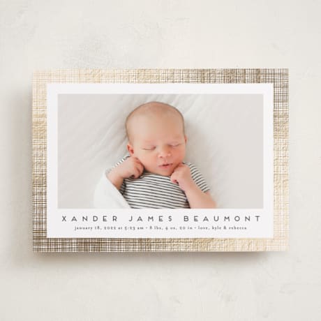 Foil-Pressed Birth Announcements