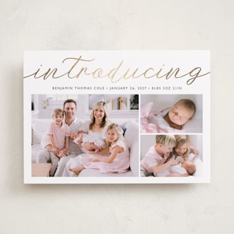 Foil-Pressed Birth Announcements