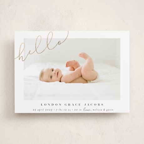 Foil-Pressed Birth Announcements