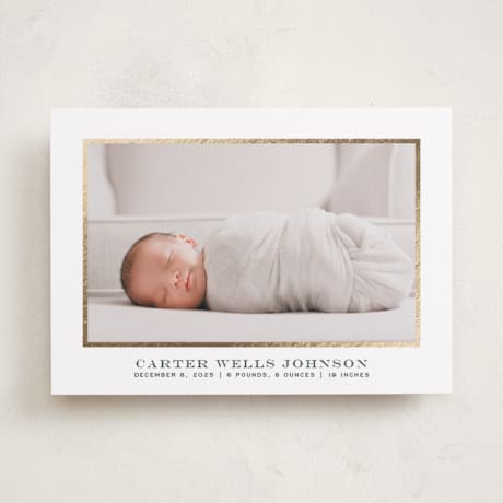 Foil-Pressed Birth Announcements
