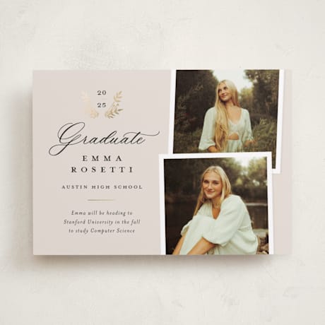 Foil-Pressed Graduation Announcements