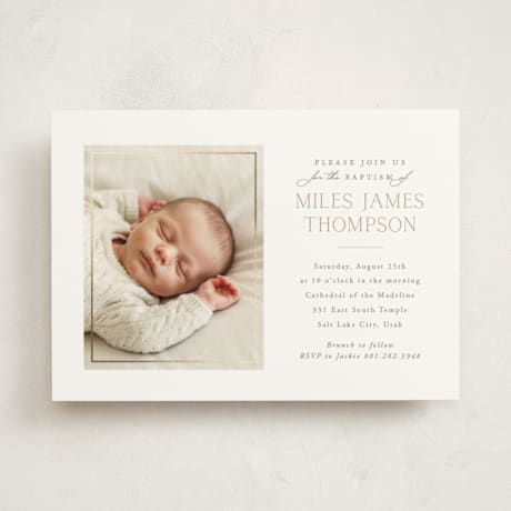 Foil-Pressed Baptism and Christening Invitations