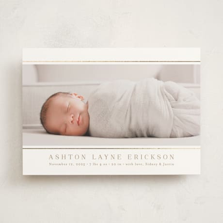 Foil-Pressed Birth Announcements