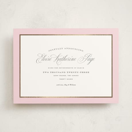 Foil-Pressed Birth Announcements