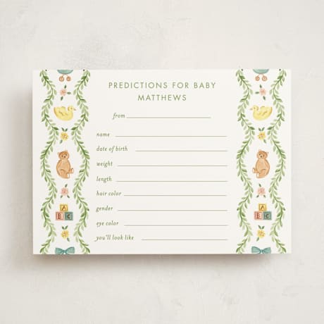 Baby Shower Game Cards