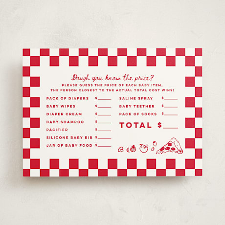 Baby Shower Game Cards
