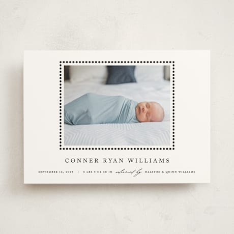 Birth Announcement Photo Mount Cards