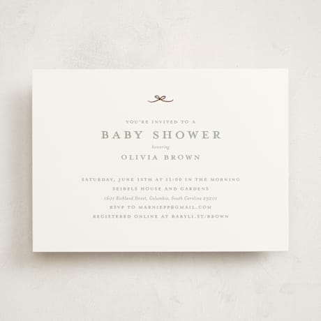 Foil-Pressed Baby Shower Invitations
