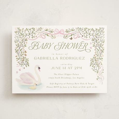 Foil-Pressed Baby Shower Invitations