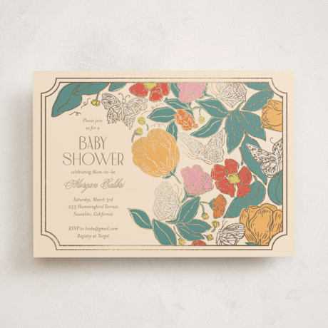 Foil-Pressed Baby Shower Invitations