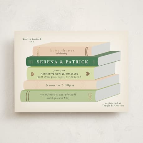 Foil-Pressed Baby Shower Invitations