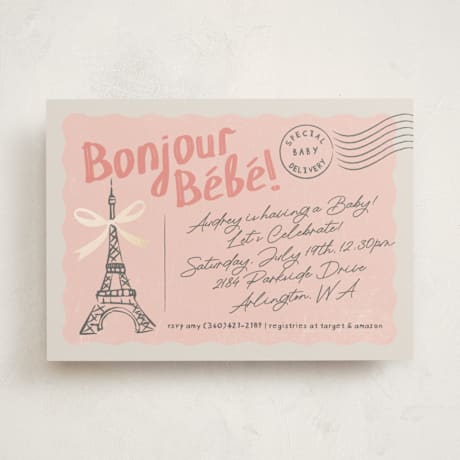 Foil-Pressed Baby Shower Invitations