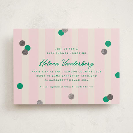 Foil-Pressed Baby Shower Invitations