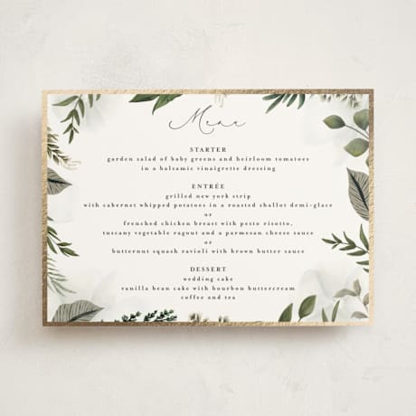 Foil-Pressed Party Menus