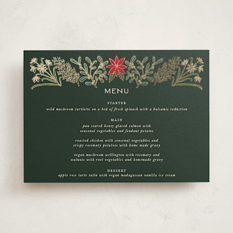 Foil-Pressed Party Menus