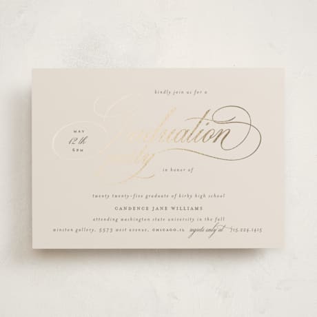 Foil-Pressed Graduation Party Invitations