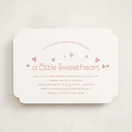 Foil-Pressed Baby Shower Invitations