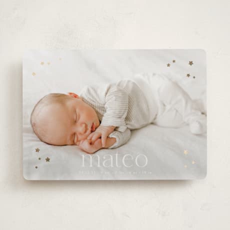 Foil-Pressed Birth Announcements