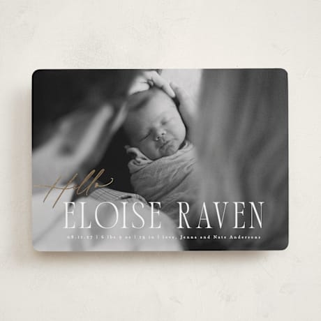 Foil-Pressed Birth Announcements