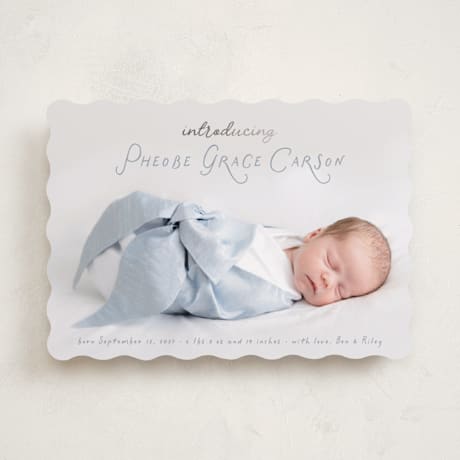 Foil-Pressed Birth Announcements