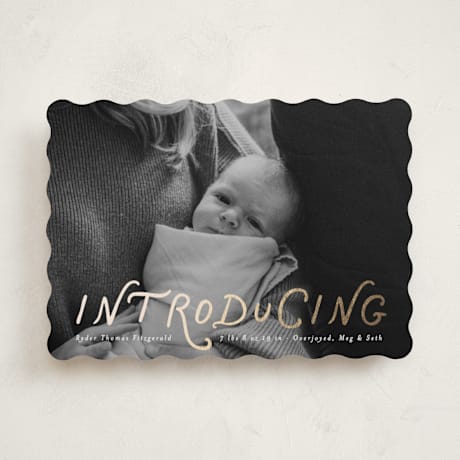 Foil-Pressed Birth Announcements