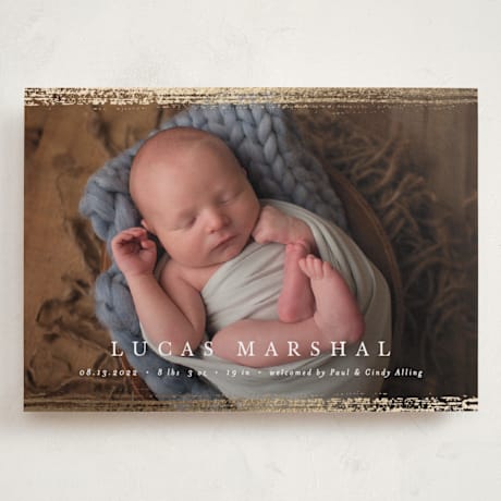 Foil-Pressed Grand Birth Announcements