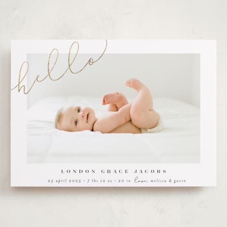 Foil-Pressed Grand Birth Announcements