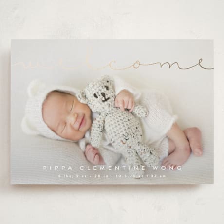 Foil-Pressed Grand Birth Announcements