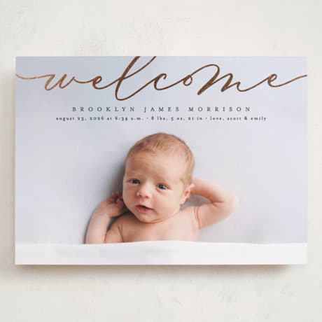 Foil-Pressed Grand Birth Announcements