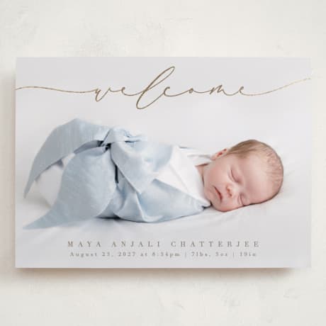 Foil-Pressed Grand Birth Announcements