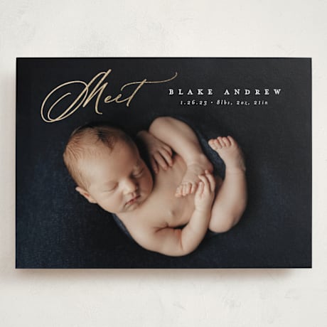 Foil-Pressed Grand Birth Announcements