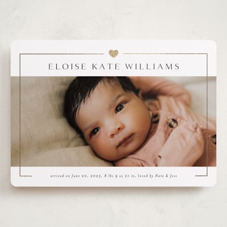 Foil-Pressed Grand Birth Announcements