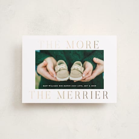 Foil-Pressed Birth Announcement Petite Cards