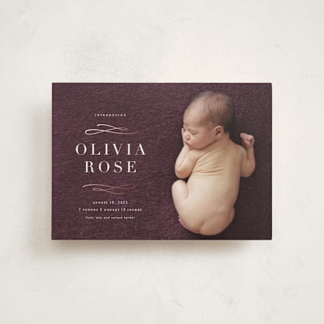 Foil-Pressed Birth Announcement Petite Cards
