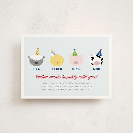 Petite Children's Birthday Party Invitations