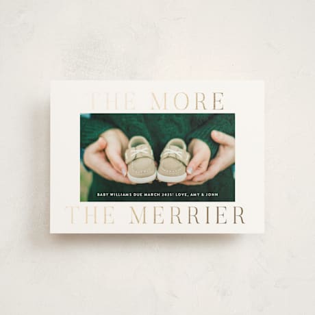 Foil-Pressed Birth Announcement Postcards