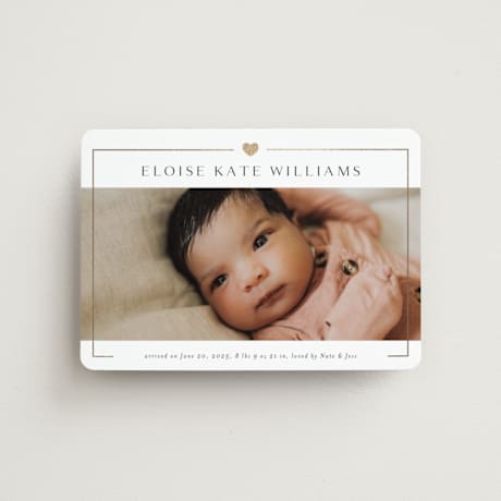 Foil-Pressed Birth Announcement Magnets