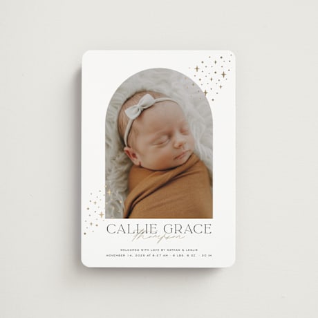 Foil-Pressed Birth Announcement Magnets
